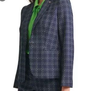 -NWT Tommy Hilfiger navy and green blazer size 12